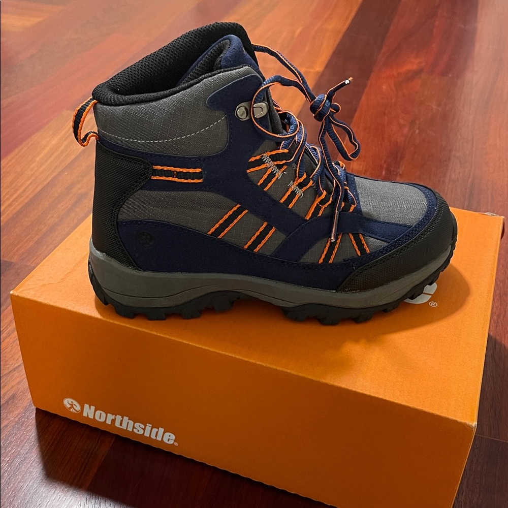 Grey and Navy Outdoor Boots